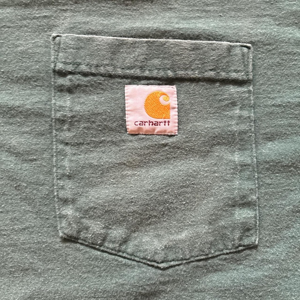 Carhartt Men's Green and Blue T-shirt - Picture 2 of 2